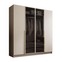 KLEIDERSCHRANK ATRIUM II mit Glasfront - Kaschmir, Holzwerkstoff (200/210/57cm) - Lookway