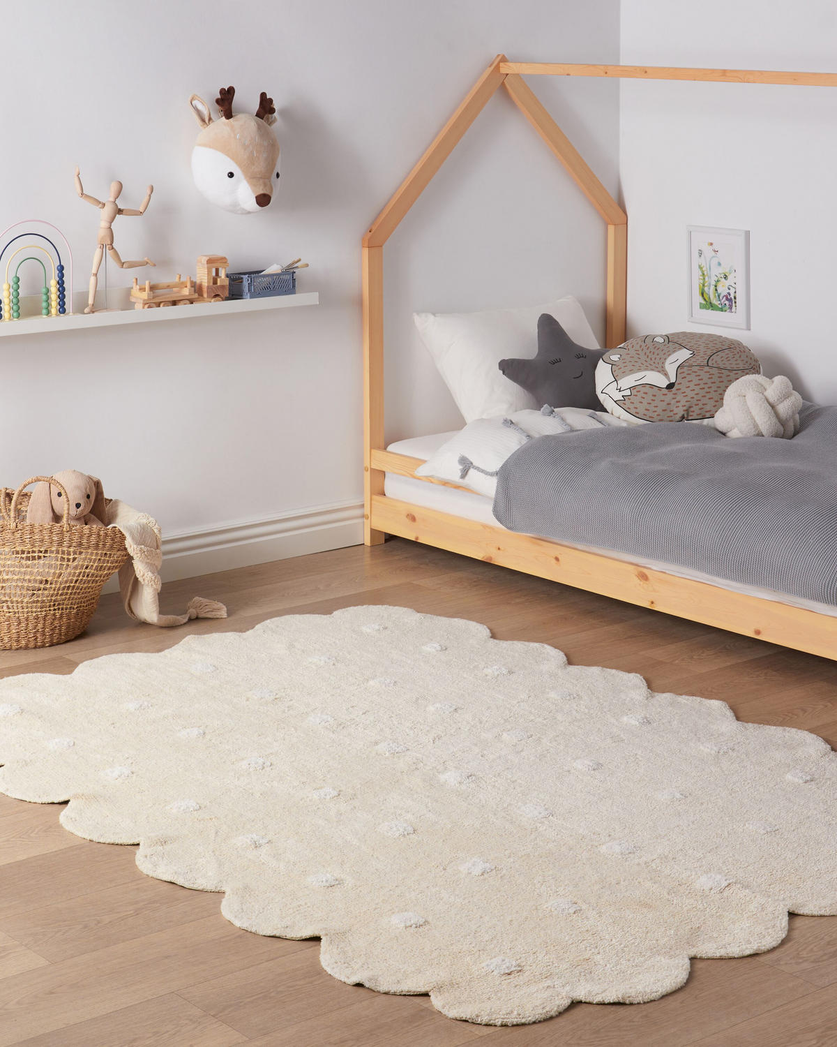 KINDERTEPPICH Sareki 200/140 cm - Beige, Textil (140/200cm) - Beliani