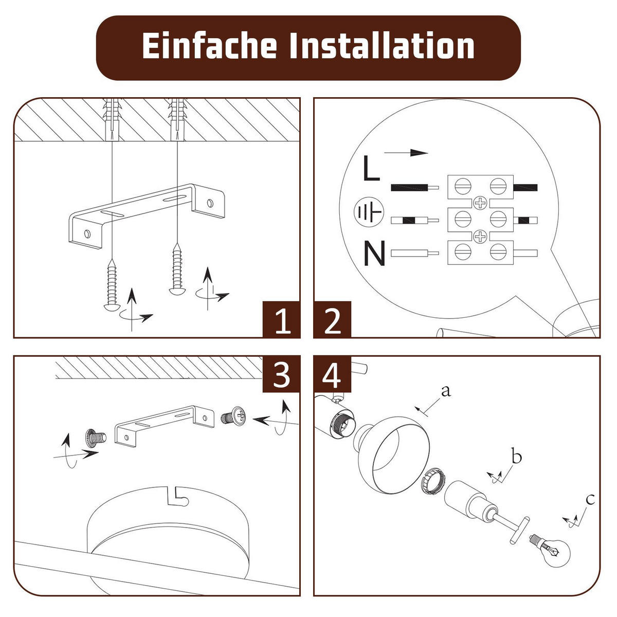 STRAHLER Farley 25.5/11/15.5 cm - Weiß, Metall (25.5/11/15.5cm) - Nettlife