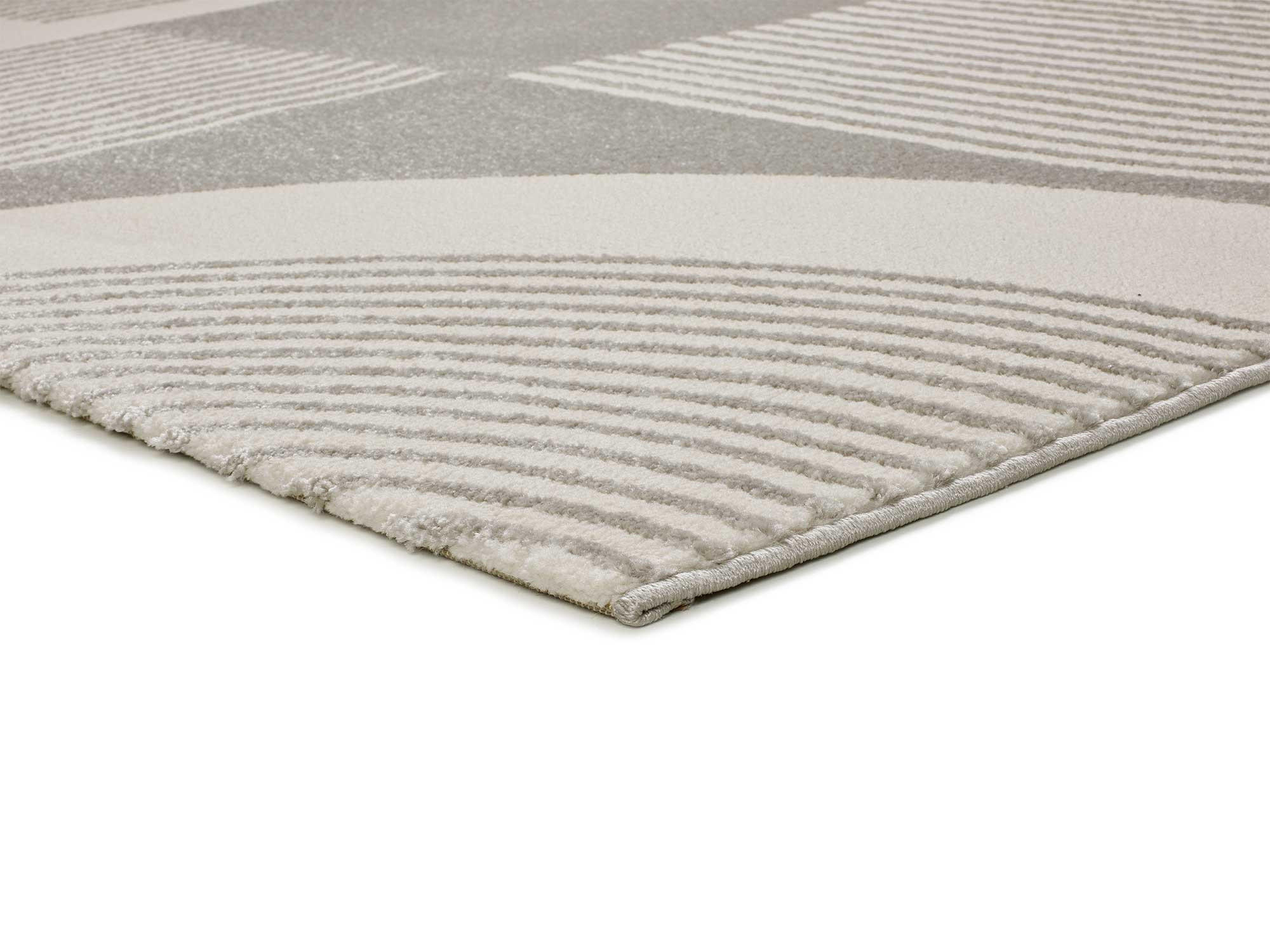 WEBTEPPICH grau Flora 133/190 cm - Creme/Grau, Naturmaterialien/Textil (133/190cm) - Atticgo