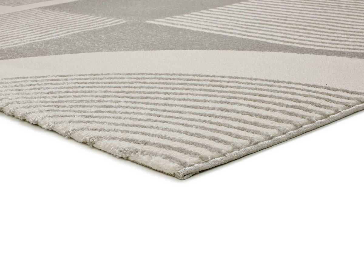 WEBTEPPICH grau Flora 80/150 cm - Creme/Grau, Naturmaterialien/Textil (80/150cm) - Atticgo