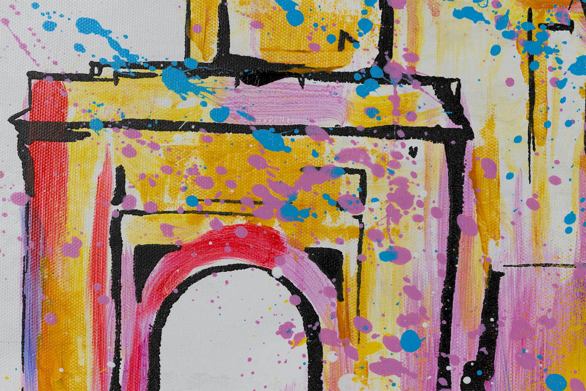 ACRYLBILD HANDGEMALT 120/60 cm - Grau, Holz/Textil (120/60cm) - KUNSTLOFT