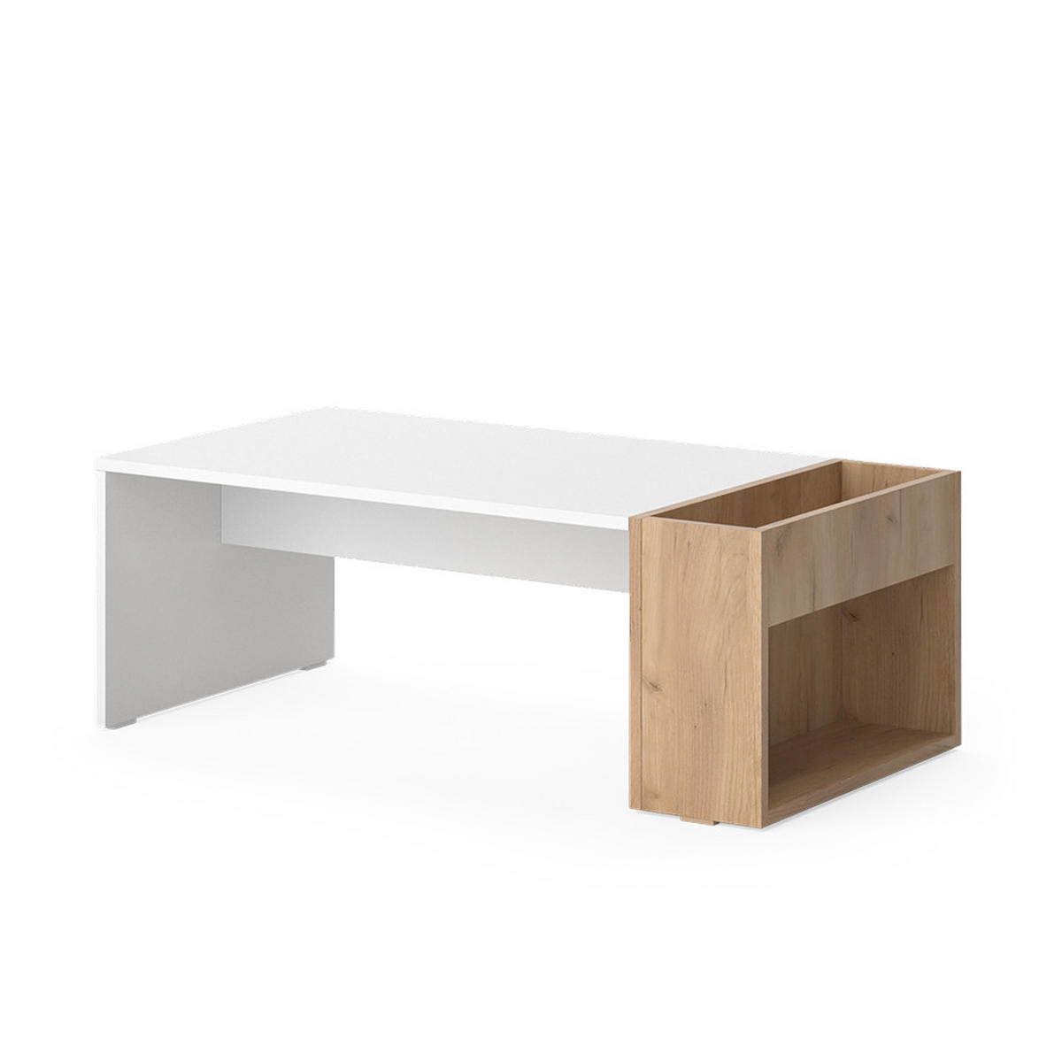 COUCHTISCH Chris Weiß/Goldkraft Eiche 95 x 49.4 cm - Honigeiche/Weiß, Holzwerkstoff (49.4/95/34cm) - Vicco