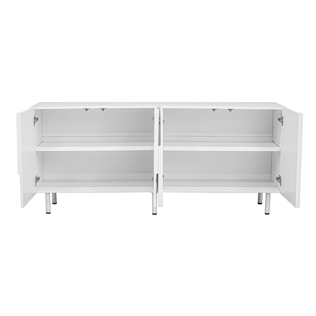 SIDEBOARD Weiß 160/38,5/70 cm - Weiß, Holzwerkstoff (160/70/38.5cm) - PANGIVO