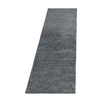 TEPPICH Hochflor Shaggy Uni Style Polypropylen Wohnzimmer Hellgrau Läufer 80x250 - Hellgrau, Textil (80/250cm) - KADIMA DESIGN