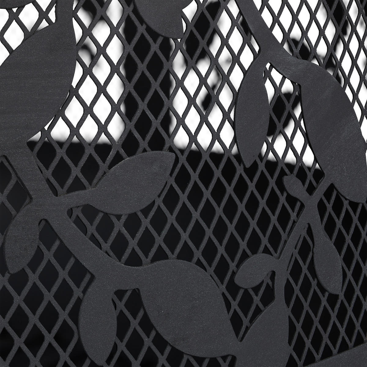 FEUERSCHALE - Schwarz, Metall (60/60/60cm) - Relaxdays