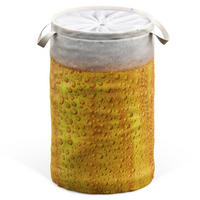 WÄSCHEKORB Bier - Orange, Textil (37/55/55cm) - Sanilo