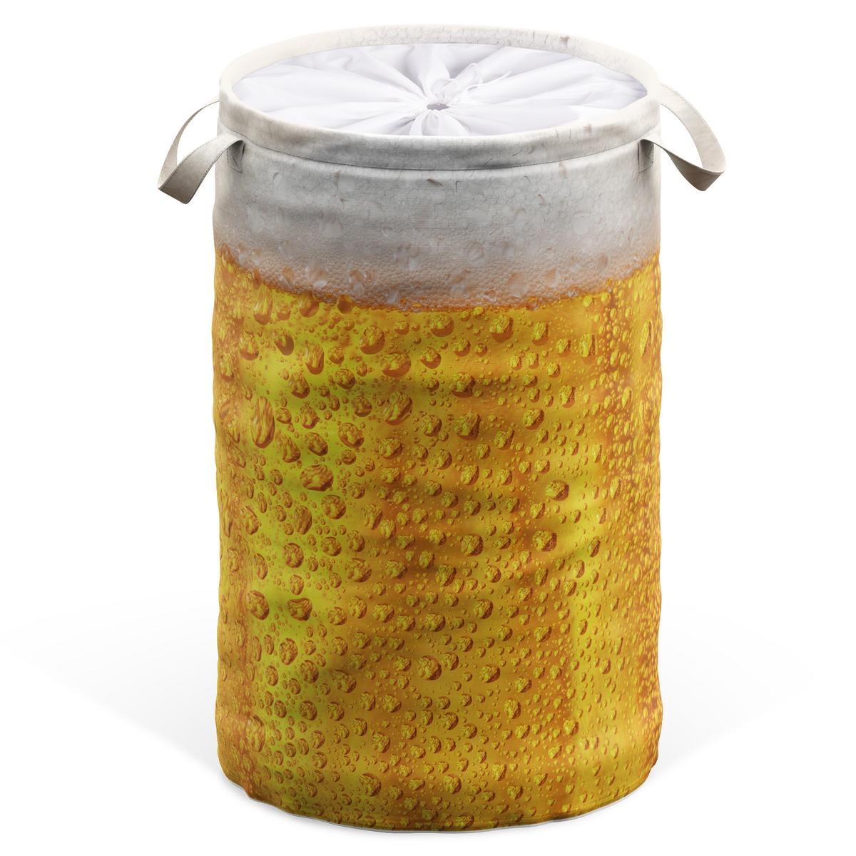 WÄSCHEKORB Bier - Orange, Textil (37/55/55cm) - Sanilo