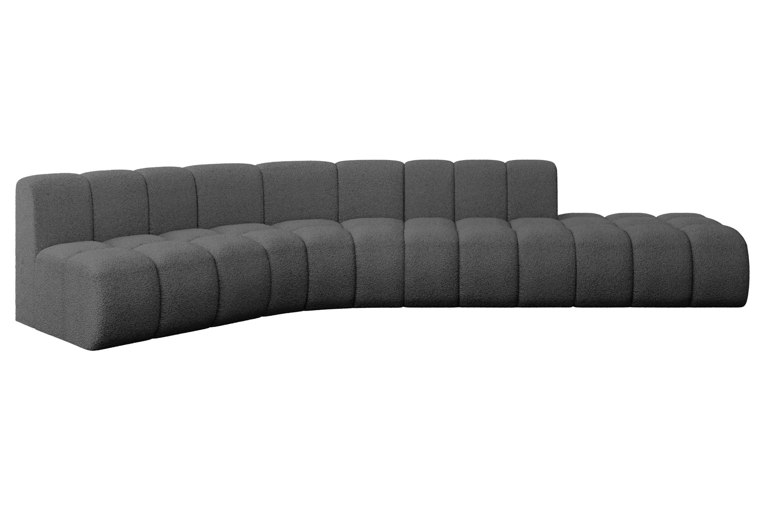 ECKSOFA modulares Sofa Brilo-L1 - 380x174x70 cm Grau - Grau, Holzwerkstoff/Textil (380/174cm) - ALTDECOR