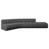 ECKSOFA modulares Sofa Brilo-L1 - 380x174x70 cm Grau - Grau, Holzwerkstoff/Textil (380/174cm) - ALTDECOR