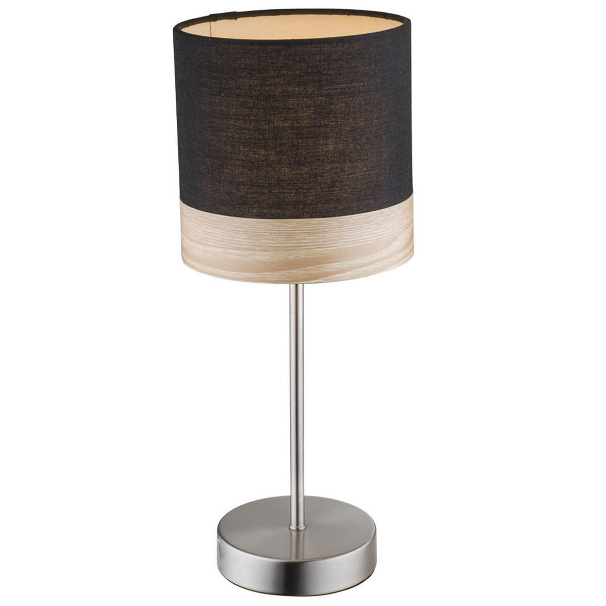 TISCHLEUCHTE CHIPSY Braun Holz Textil - Braun, Holz (15/15/35cm) - Globo Lighting