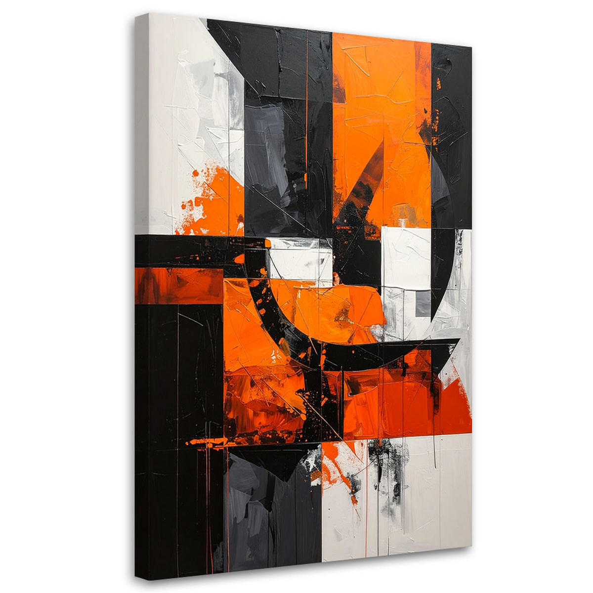 LEINWANDBILD 3D und geometrisch 60x90cm - Orange, Textil (60/90cm) - Feeby