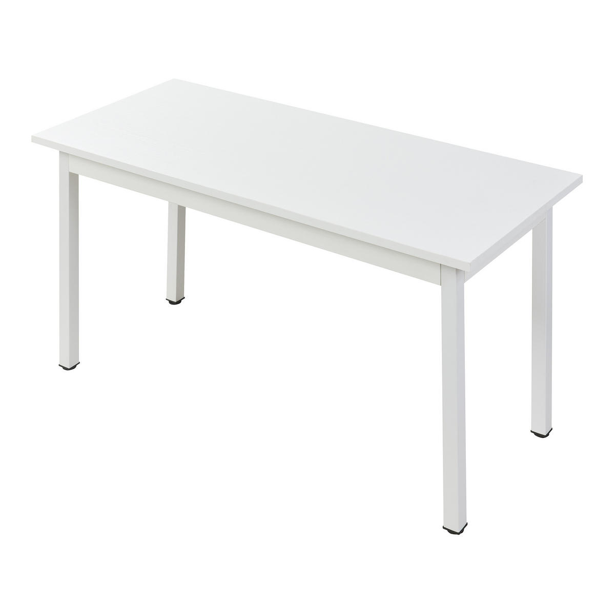 ESSTISCH - Weiß, Holzwerkstoff/Metall (60/140/75cm) - [en.casa]