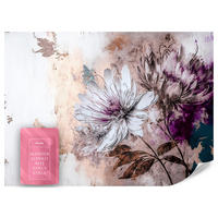 FOTOTAPETA Pre Obývaciu Izbu Kvety Listy Abstrakcia 200 x 140 cm - sivá/biela, papier (200/140cm) - Muralo