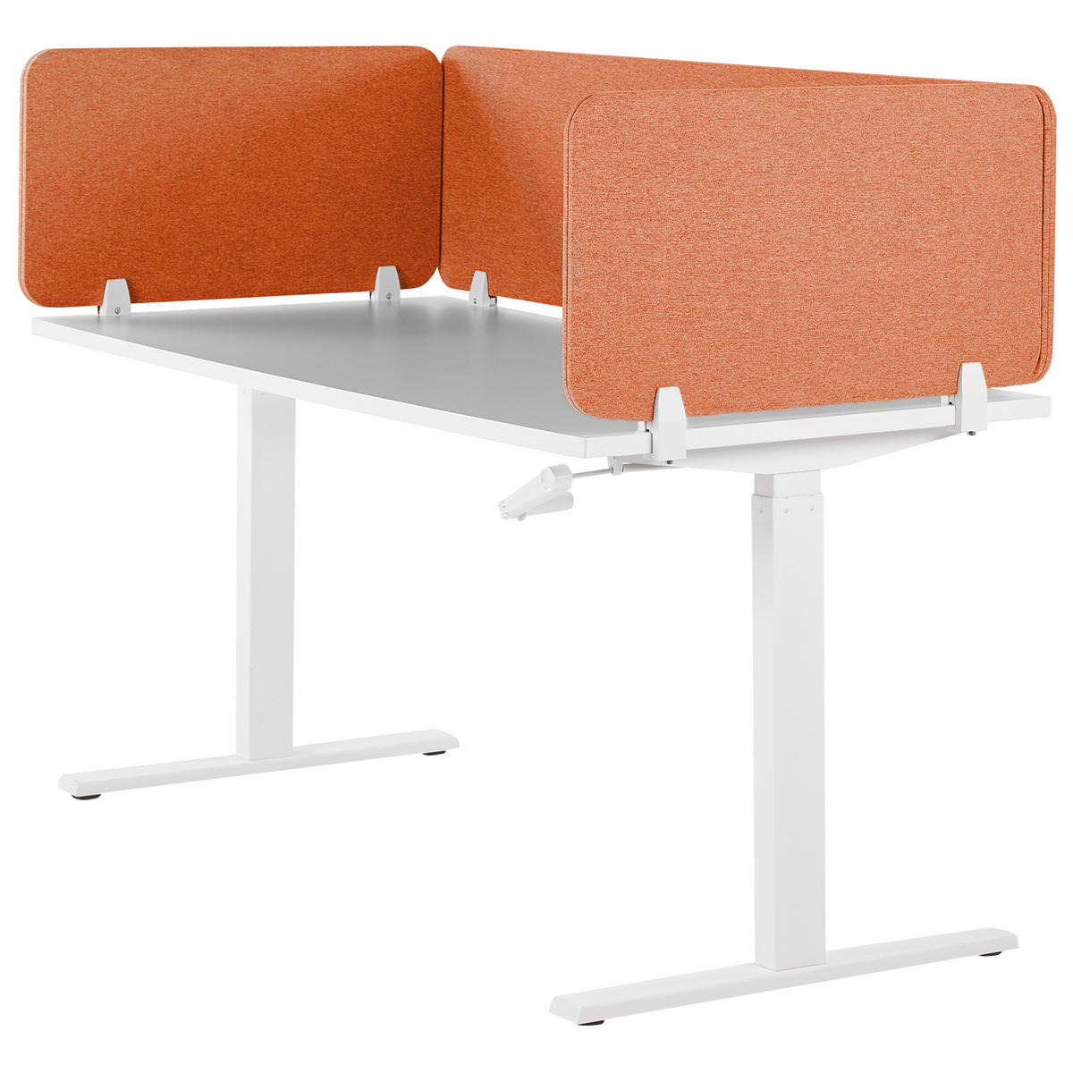 SCHREIBTISCHTRENNWAND 160 x 40 cm Hellrot Wally - Rot, Textil (160/40/2cm) - Beliani