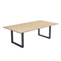 ESSTISCH Eckig AVENCIA inkl. U-Fuß - 240 x 120 cm Fishbone Oak - Braun, Holz (240/120/4cm) - Home Deluxe