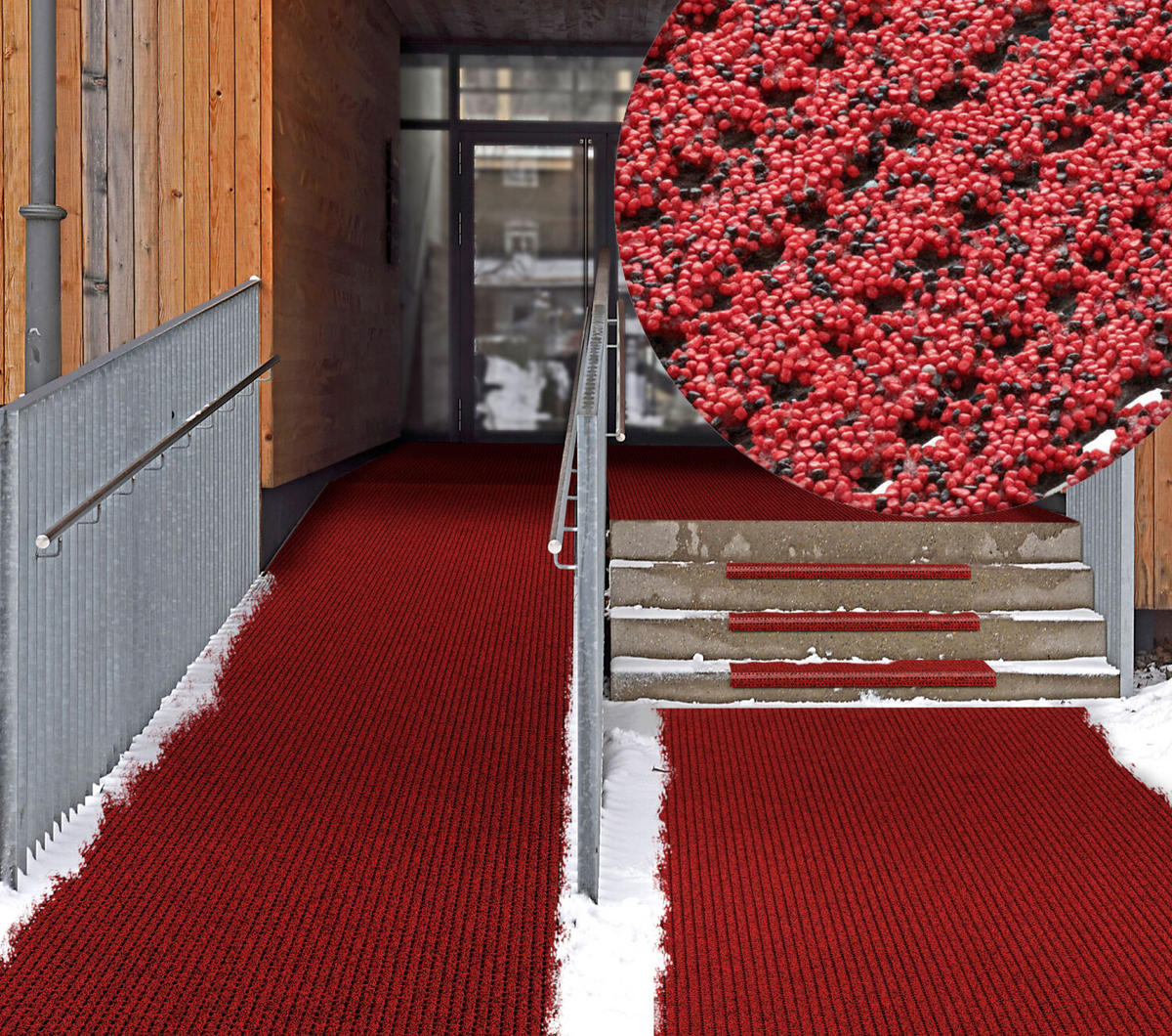 SICHERHEITSMATTE SafeStep PRO Rot 1,20 x 9,50 Meter - Rot, Kunststoff (120/950cm) - Melius Vivere