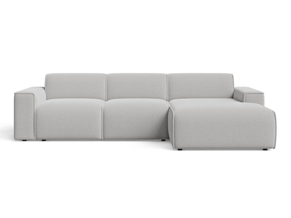 ECKSOFA Lavia Grau Rechts - Schwarz/Grau, Holz/Kunststoff (165/310cm) - Graingold