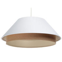 HÄNGELEUCHTE Weiß 60/25 cm - Beige/Weiß, Kunststoff (60/1.3/25cm) - ONZENO