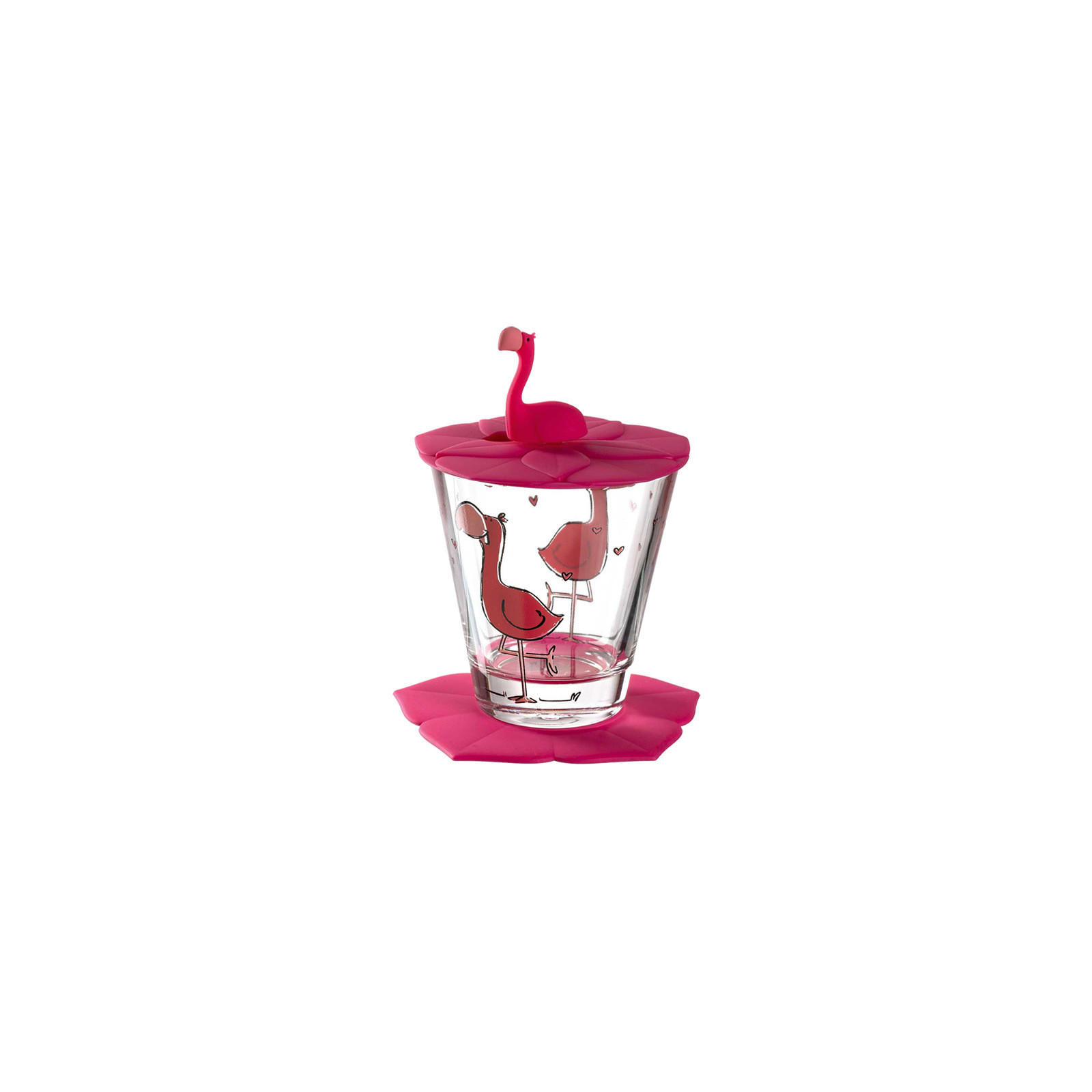 KINDERBECHERSET Bambini Flamingo 215 ml - Pink, Glas (0.215L) - Leonardo Living