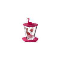 KINDERBECHERSET Bambini Flamingo 215 ml - Pink, Glas (0.215L) - Leonardo Living