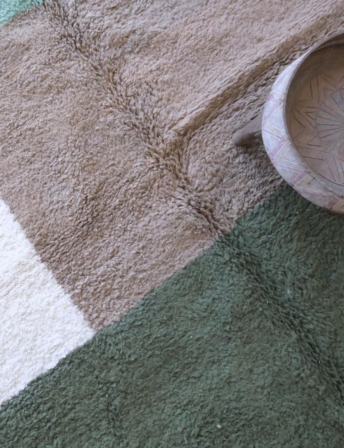 BERBERTEPPICH mit Geometrie-Muster 255x 350 cm - Multicolor, Naturmaterialien (255/350cm) - AFK Living