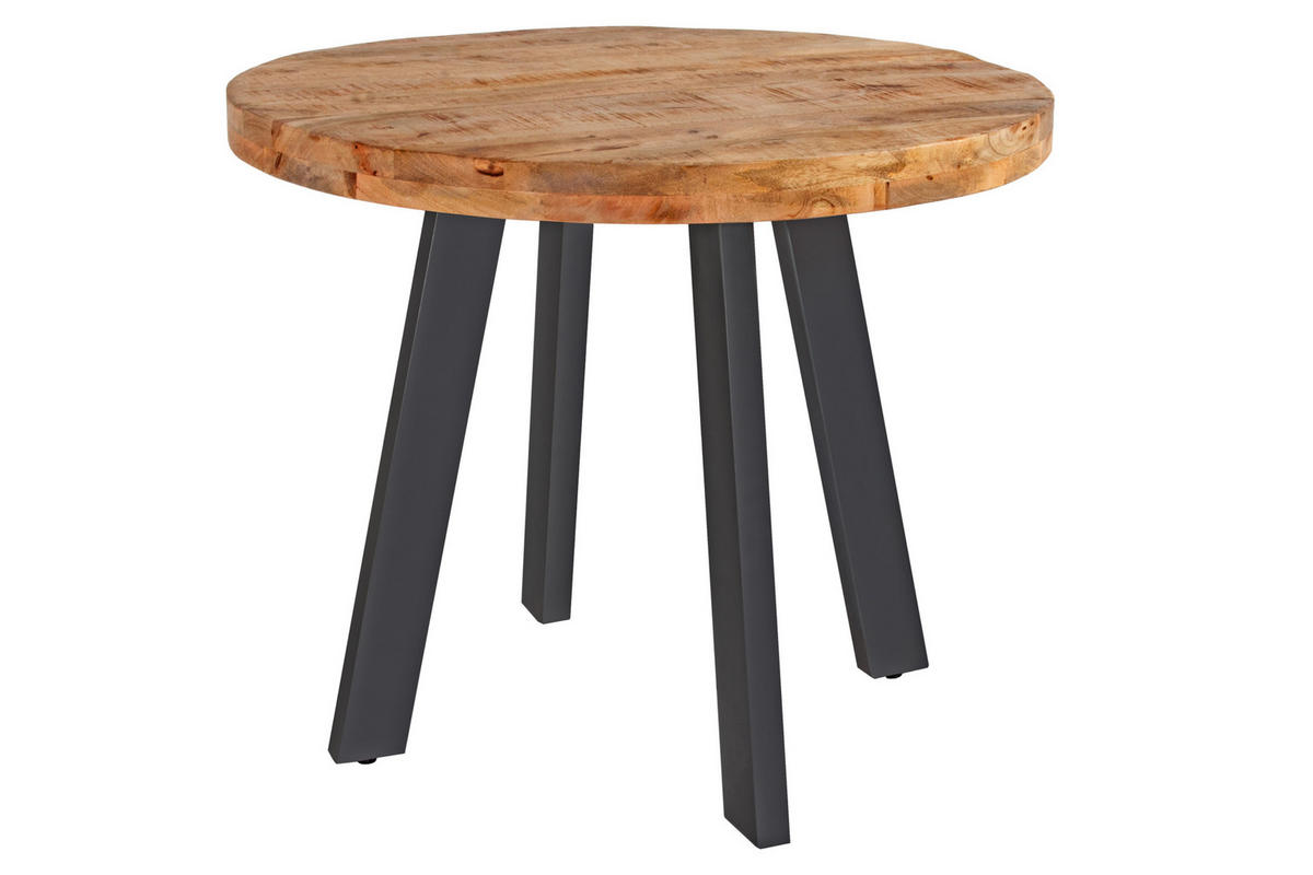 ESSTISCH ADELINA - Beige/Schwarz, Holz/Metall (140/140/77cm) - SAM