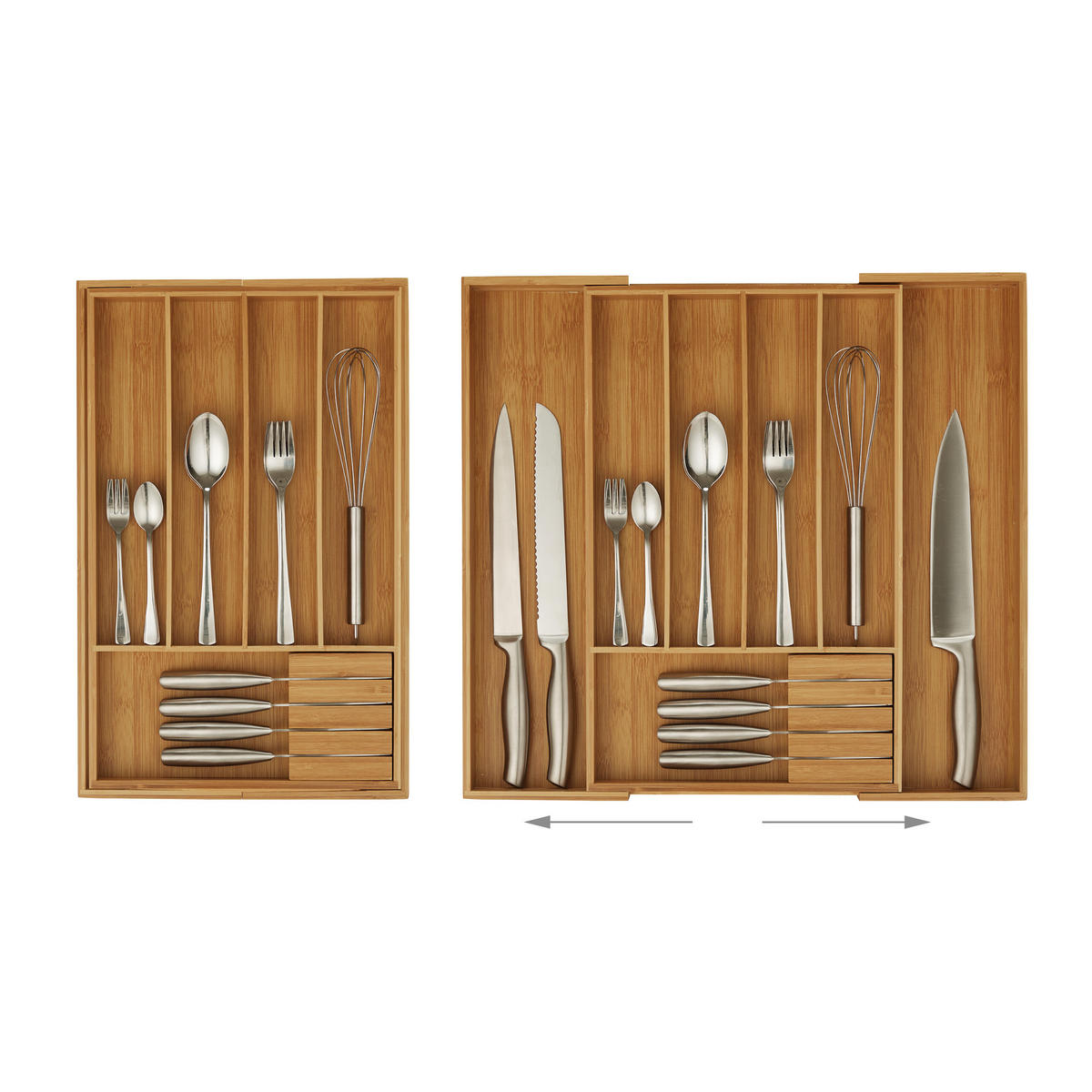 BESTECKKASTEN - Hellbraun, Holz/Holzwerkstoff (55/5/44.5cm) - Relaxdays