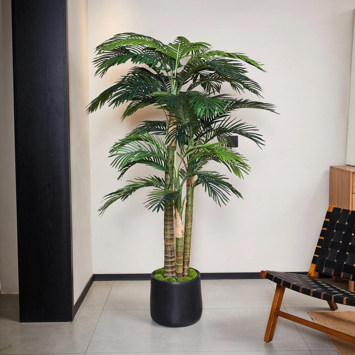 KUNSTBAUM Künstliche Goldfruchtpalme – Elion 180 cm - Grün, Kunststoff (180cm) - aplanta