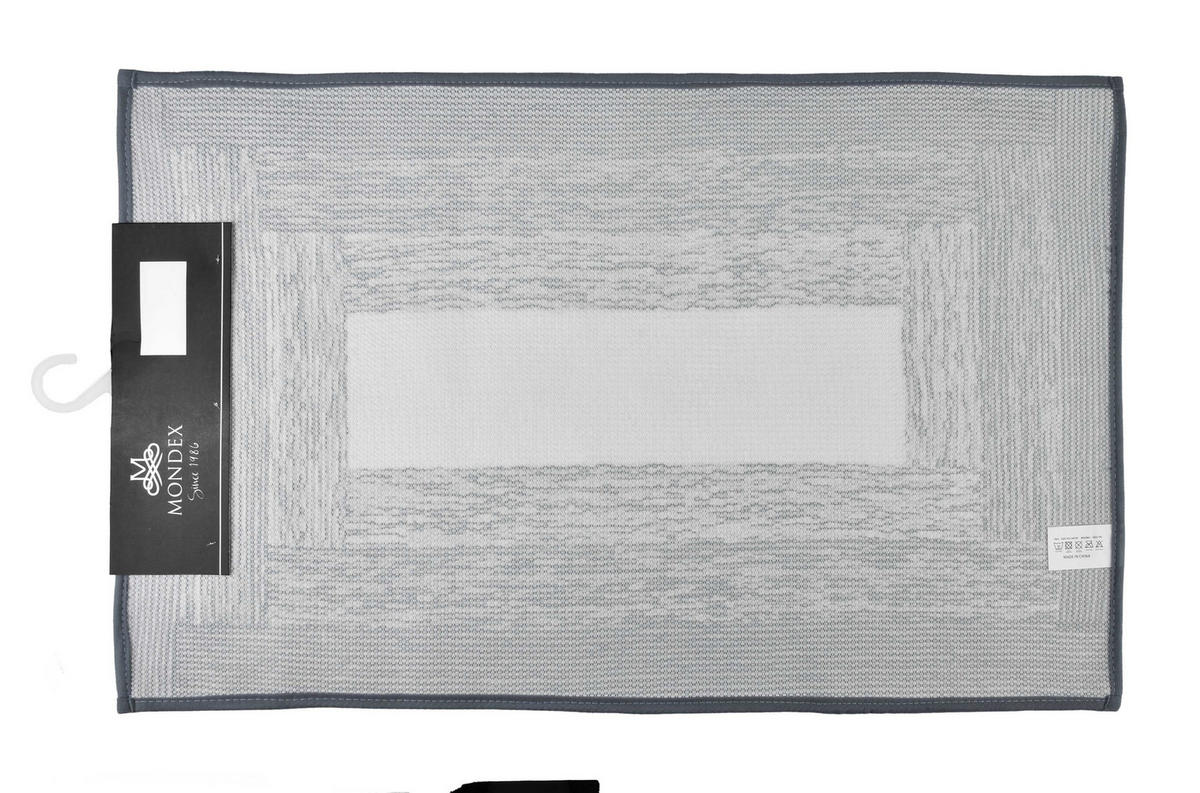 BADTEPPICH Zac Grau 80/50/2 cm Textilien - Grau, Textil (50/80cm) - Mondex