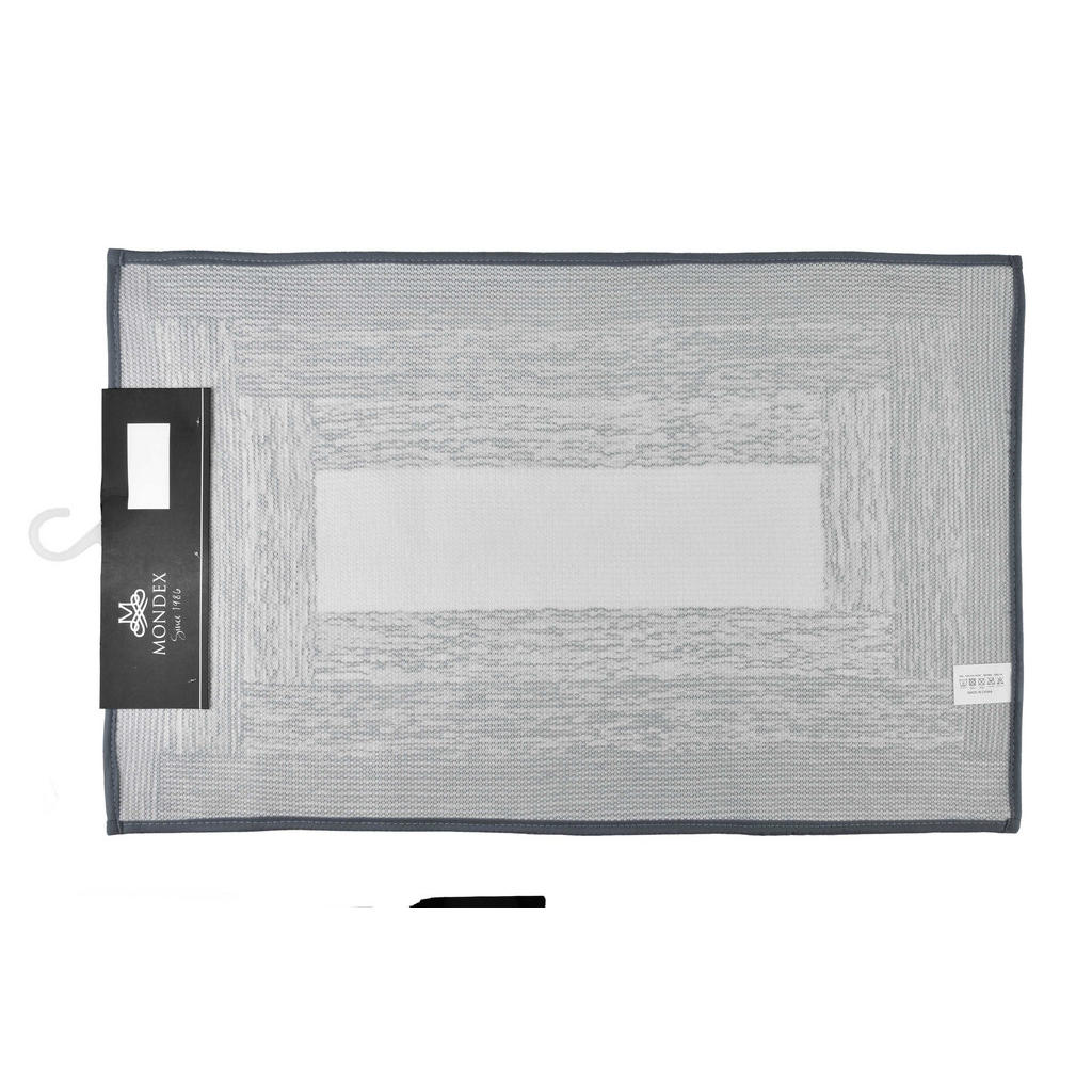 Thumbnail - Mondex Badteppich, Grau, Textil, 50x80 cm, Badtextilien, Badematten