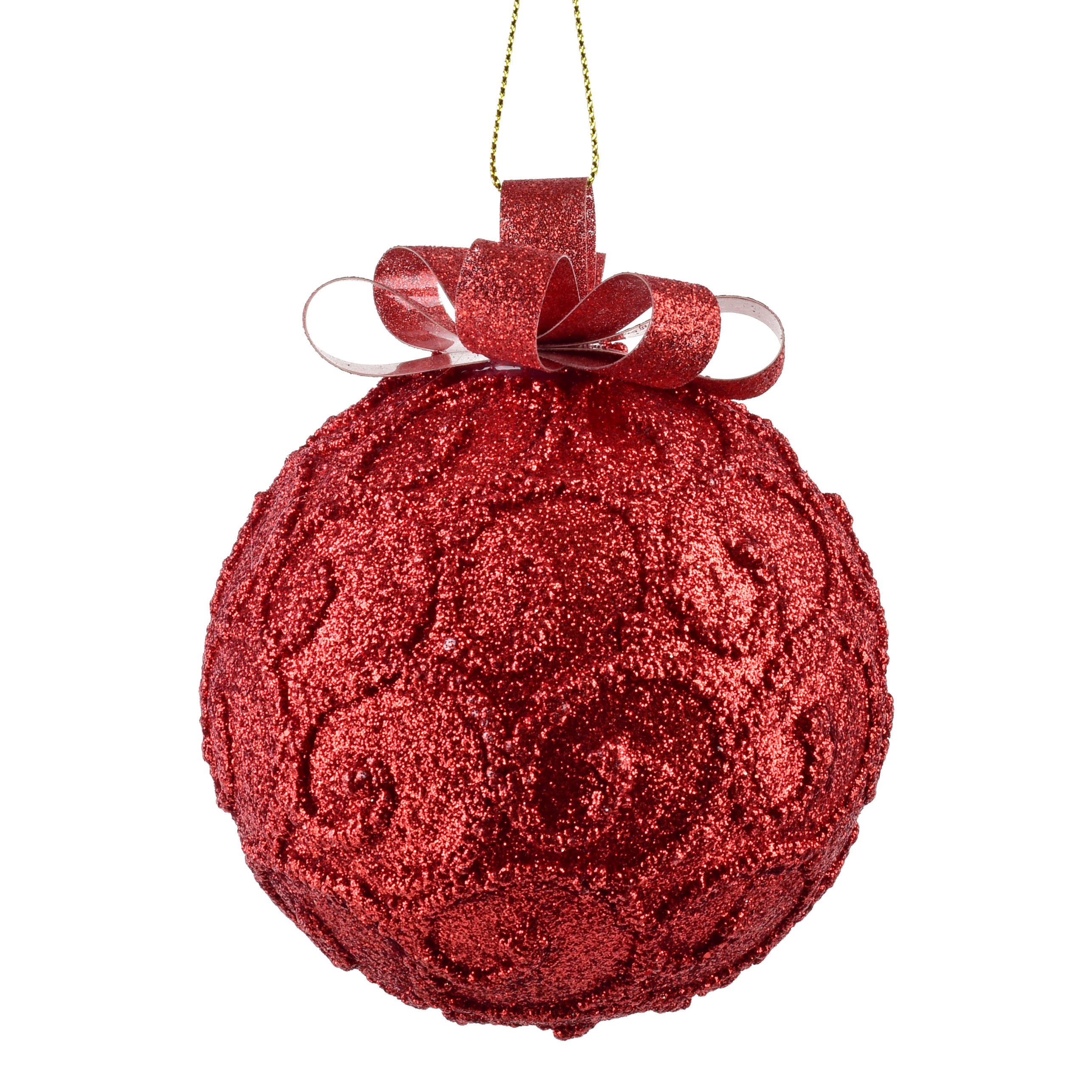 Mondex Weihnachtskugel Rot 12x12x14 cm