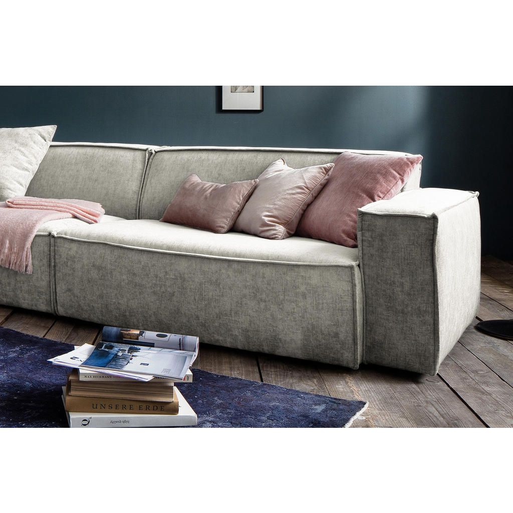 Thumbnail - Kawola Riesensofa, Beige, Textil, Echtholz, 4-Sitzer, Füllung: Kaltschaum, 418x72x106 cm, Wohnzimmer, Sofas & Couches, S...
