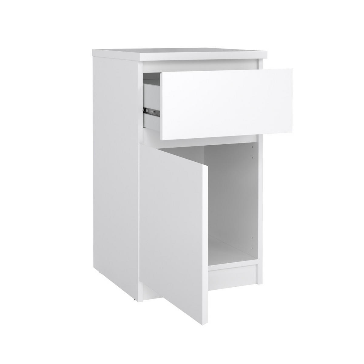 NACHTTISCH, Naia, Weiß, Holzwerkstoff / Metall, 41 x 40 x 70 cm - Weiß, Holzwerkstoff/Metall (41/70/40cm) - ebuy24