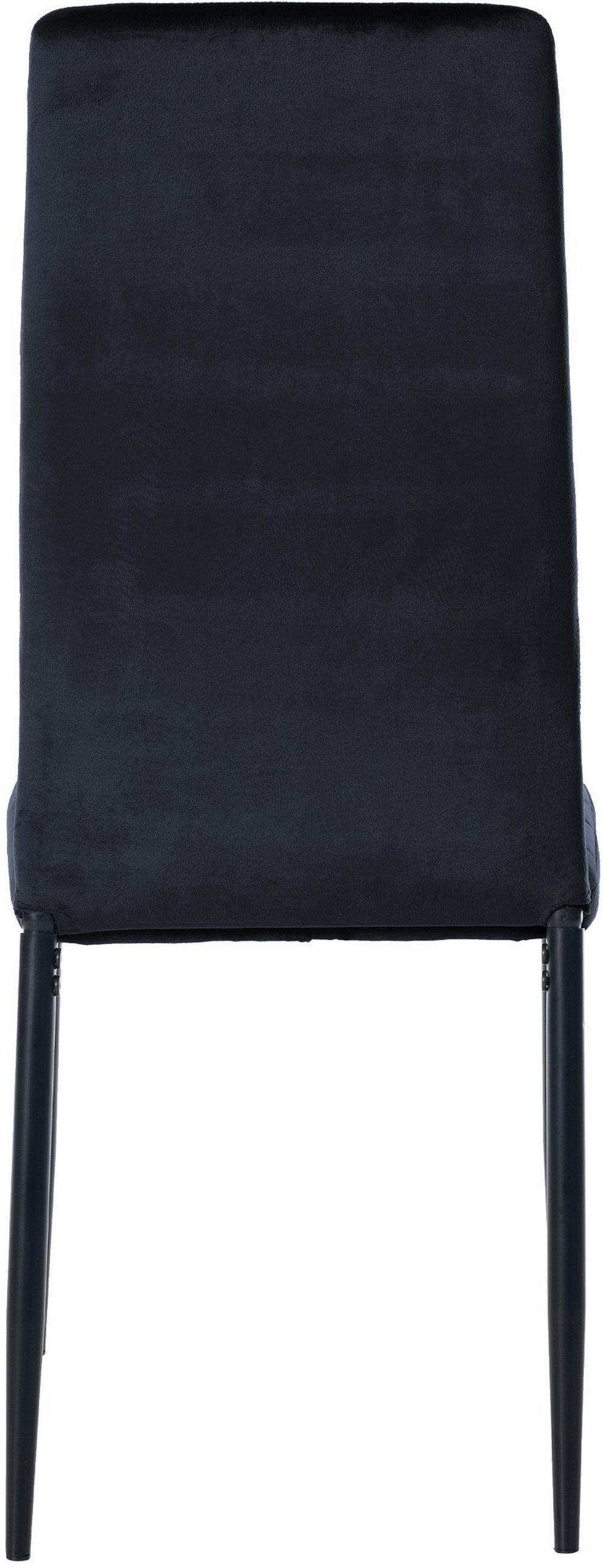 ESSZIMMERSTUHL Hador Samt Schwarz Wohnzimmerstuhl - Schwarz, Textil (41.5/99/40cm) - DELUKE