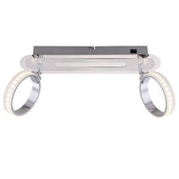 LED DECKENLEUCHTE IDAHO Aluminium Silber - Silberfarben, Metall (35/16.5/18.5cm) - Globo Lighting