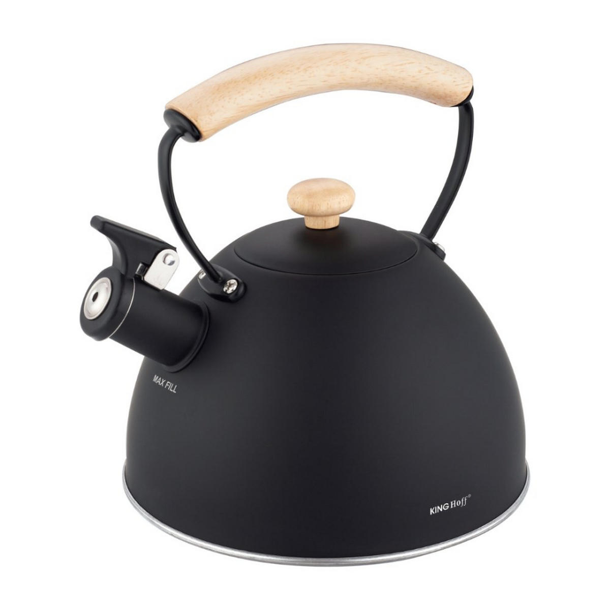 WASSERKESSEL Schwarz 21/18.5/21 cm KH1999 - Schwarz, Metall (21cm) - Kinghoff 