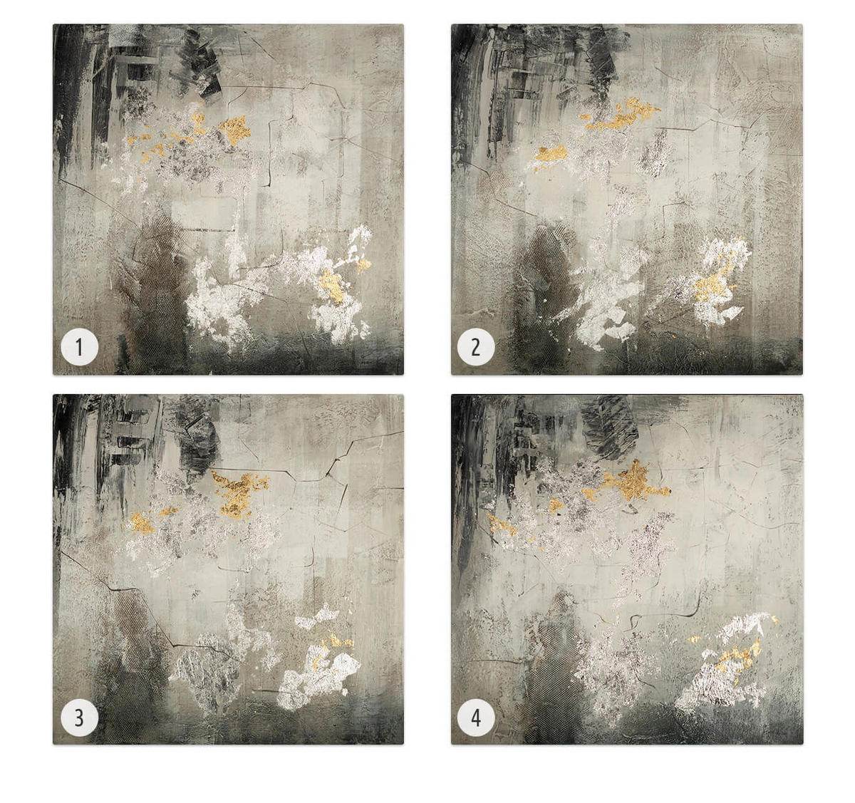ÖLGEMÄLDE 80/80 cm - Grau, Holz/Textil (1.67/80cm) - KUNSTLOFT
