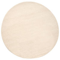 KOBEREC Krémově bílý 140 cm Vlna Vasco - krémová, textil (140/140cm) - Beliani