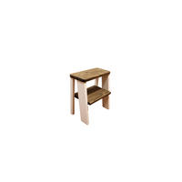 NACHTTISCH 001 45 cm - Dunkelbraun/Weiß, Holz (43/45/25cm) - MSL wooden furniture