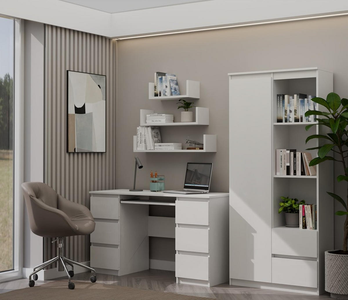 BÜCHERREGAL Weiß 80/180/35 - Weiß, Holzwerkstoff (80/180/35cm) - RAUMHIRSCH FURNITURE