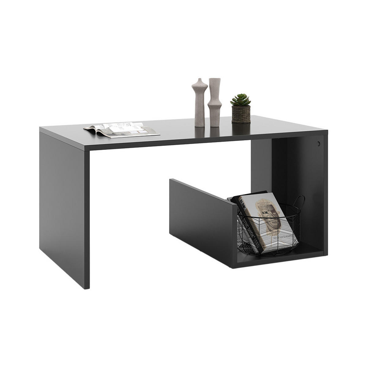 COUCHTISCH Lonar Anthrazit 80 x 46.6 cm - Anthrazit, Holzwerkstoff (46.6/80/40cm) - Vicco