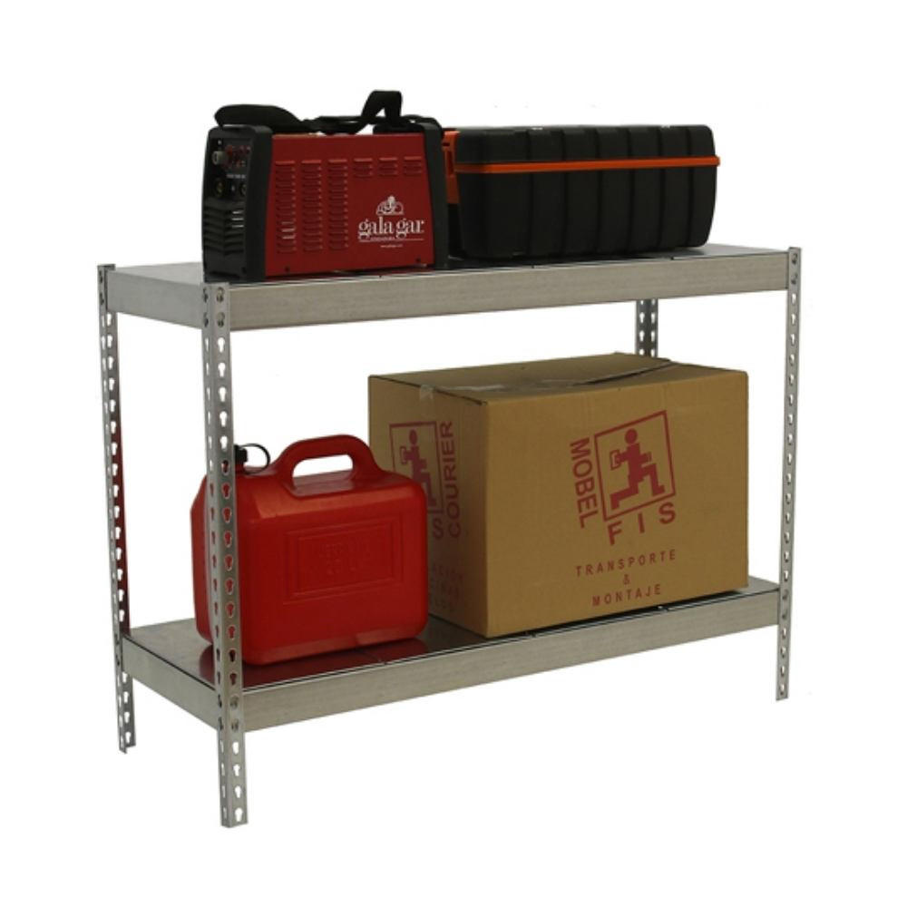 SCHWERLASTREGAL MINI METAL YETI TWO | HxBxT 90x120x75cm | Fachlast 400kg | Verzinkt - Silberfarben, Metall (120/90/75cm) - PROREGAL