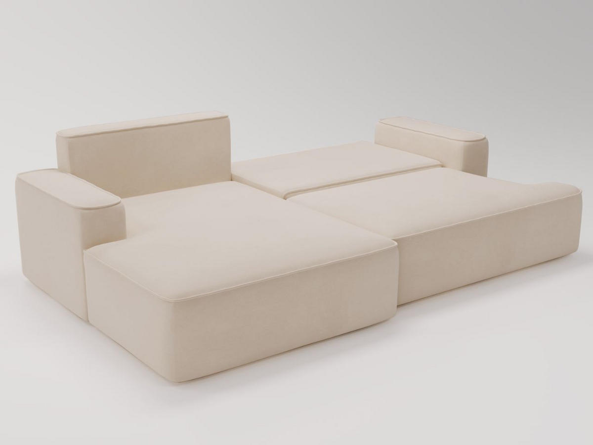 ECKSOFA California Beige Links - Beige, Holz/Textil (165/270cm) - Graingold