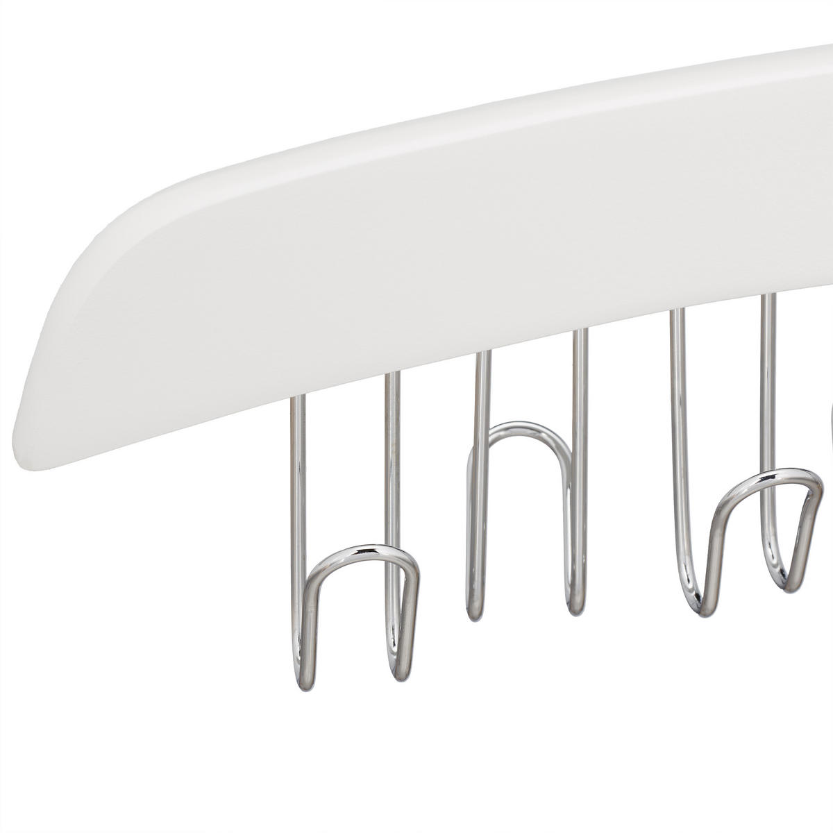 DRŽIAK pásu - biela, kov/drevo (43/17.5/5.5cm) - Relaxdays