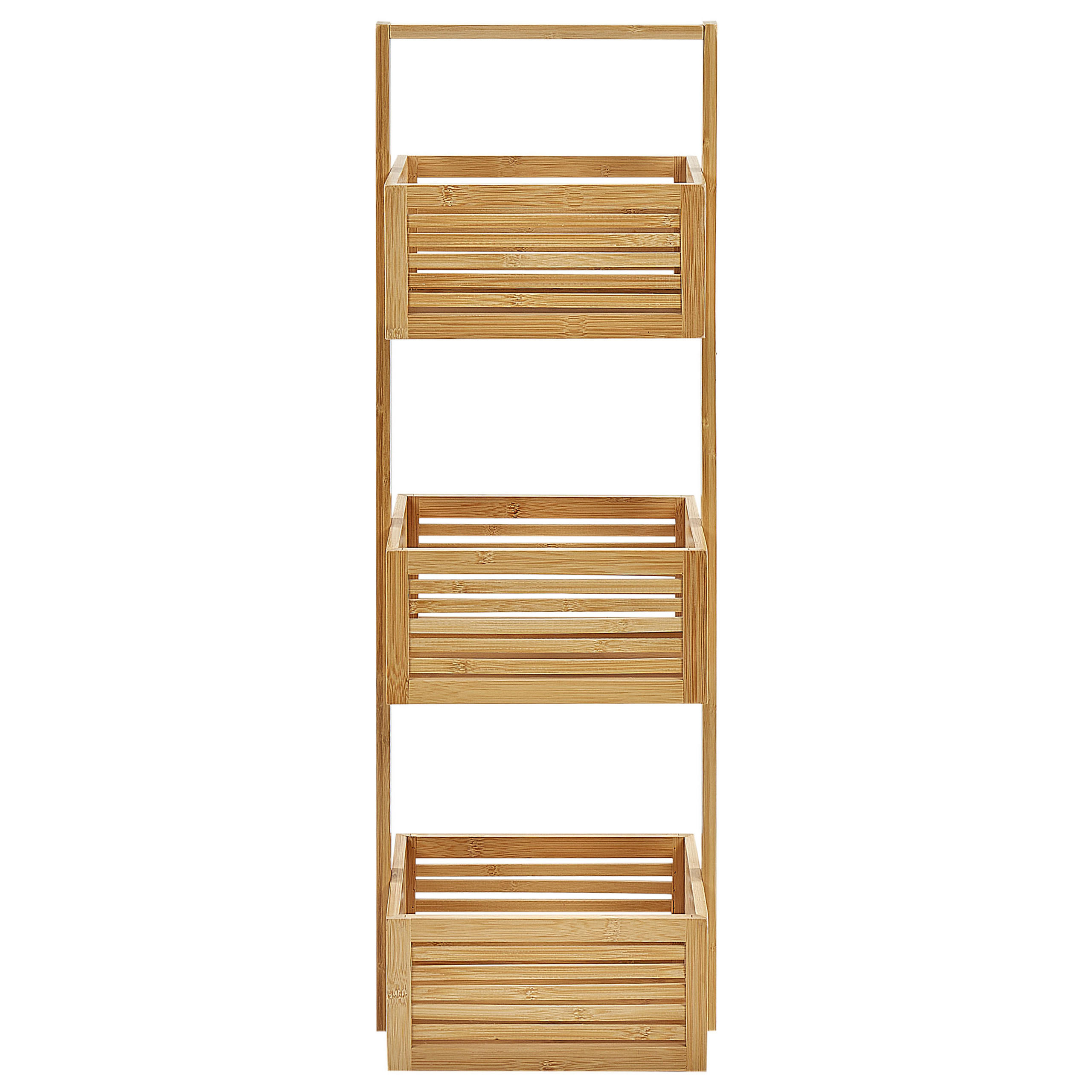 REGAL Bambusholz Hellbraun Waverly - Hellbraun, Holz (27/80/20cm) - Beliani
