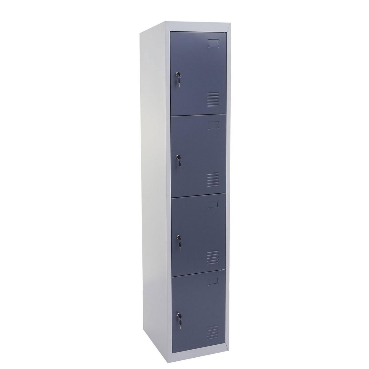 SCHLIESSFACH Anthrazit, Grau - Dunkelblau, Metall (38/180/45cm) - MCW