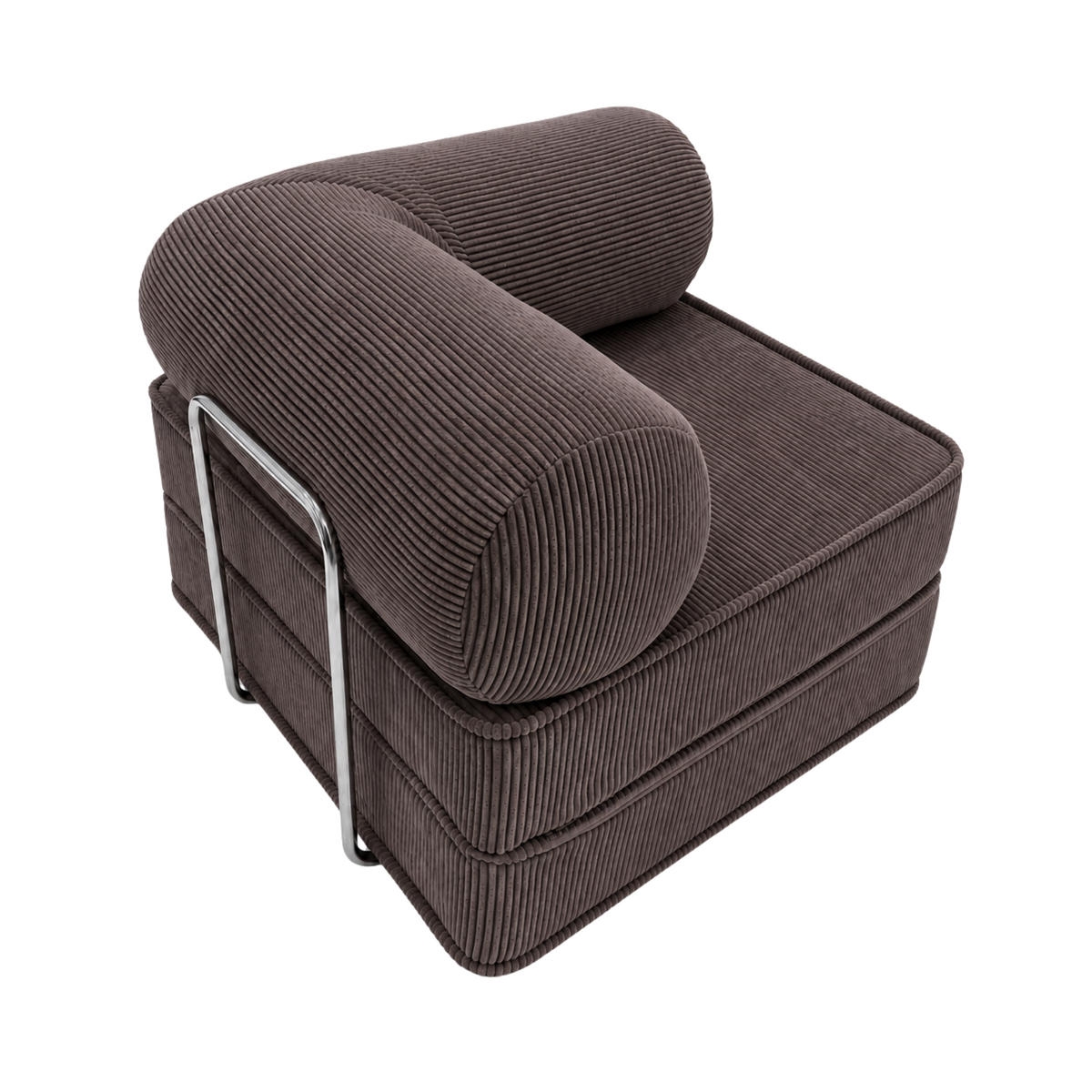 PREMIUM Design Lounge Sessel Braun - Braun, Textil (100/70/100cm) - SURB