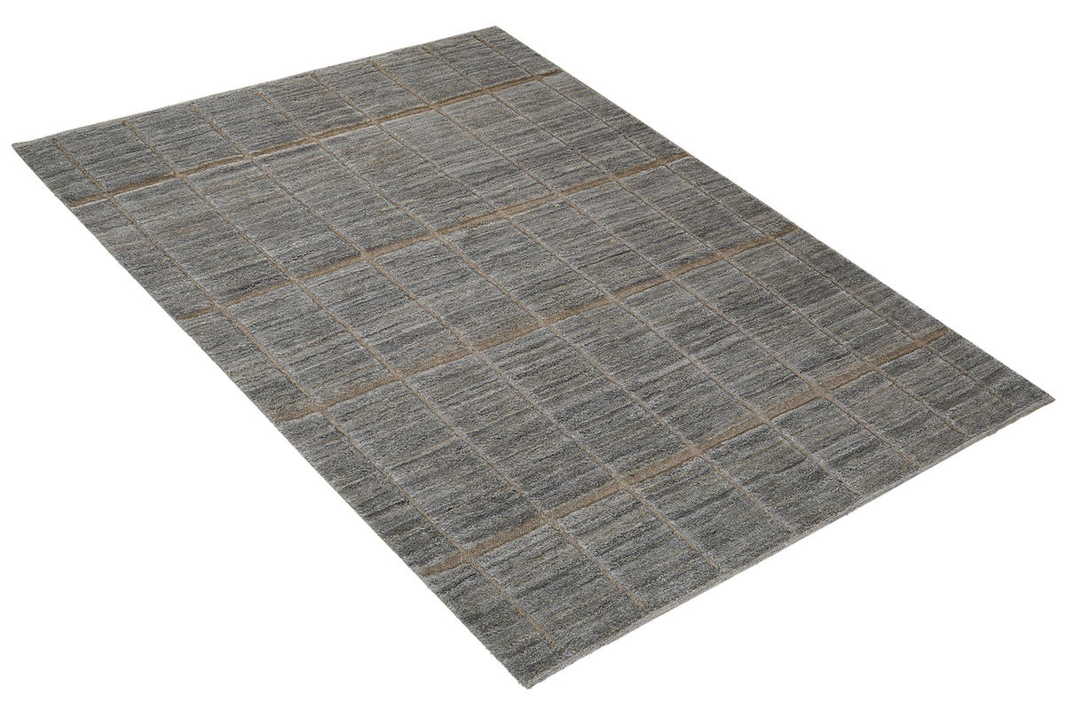 TEPPICH Gabbeh Grau 185/158 cm Schurwolle - Grau, Textil (158/185cm) - Looma