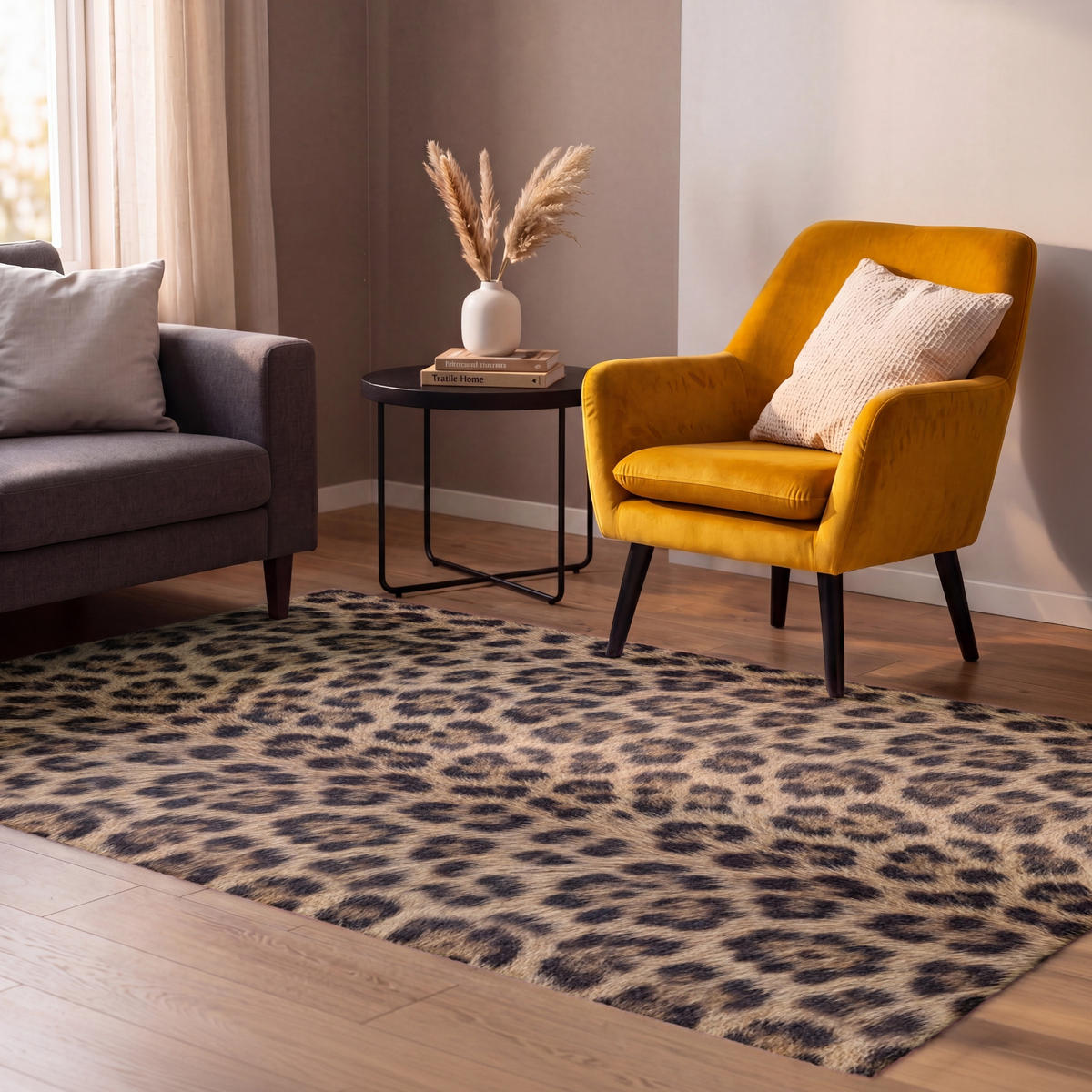KOBERCE - Leopard - Kabát - Klasický - Hnedý - 90x150 cm - hnedá, textil/plast (90/0.4cm) - OnlyWow